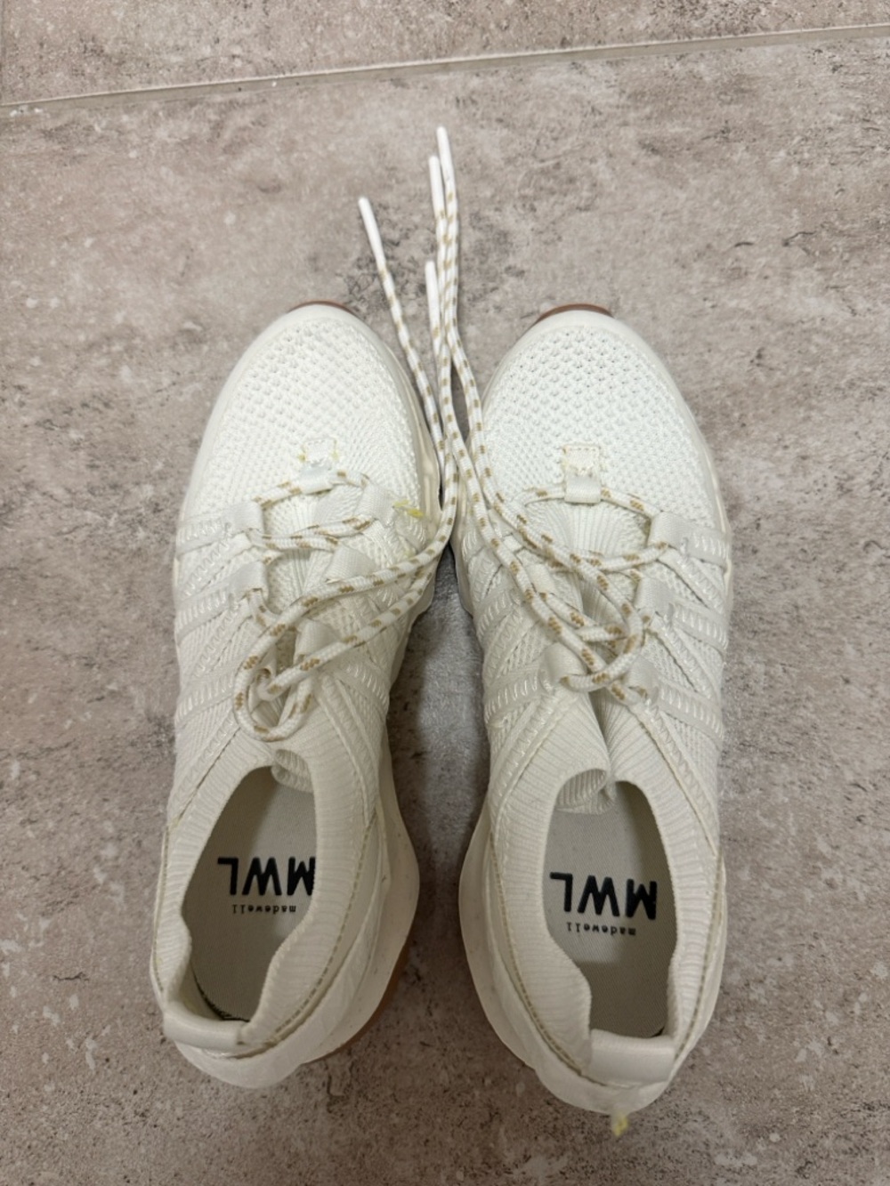 Madewell White Knit Sneakers